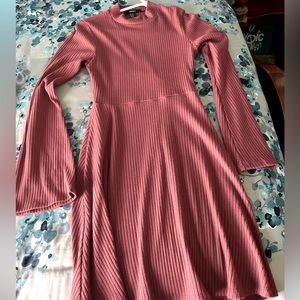 Forever 21, M, long sleeve dress, a soft red-orange color